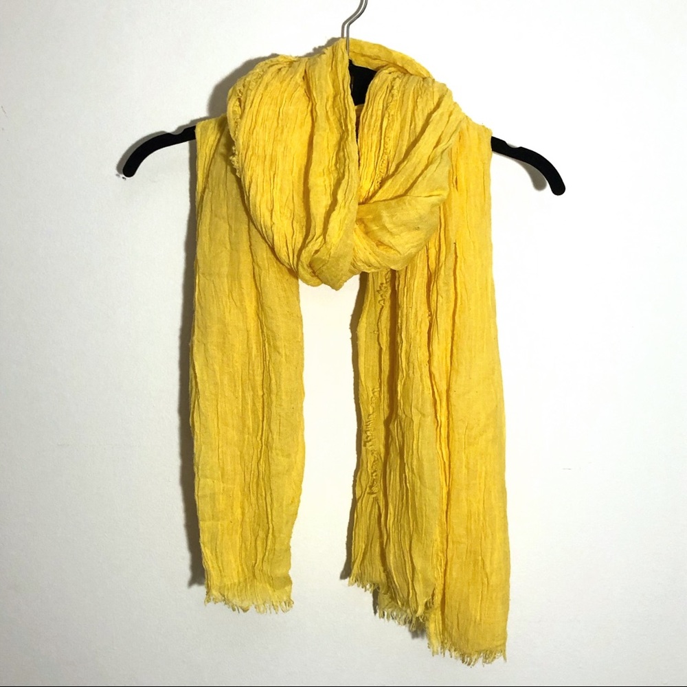 Bright yellow scarf